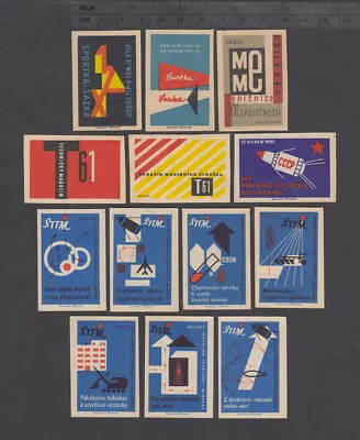 Series Of Old Czechoslovakian Matchbox Labels From 1961 /2157-2169/ • $0.99