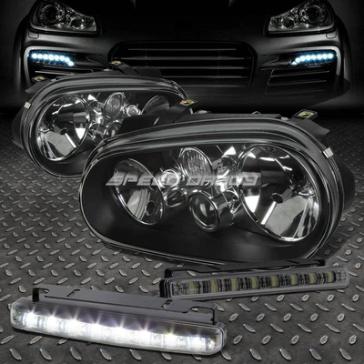 $84.88 • Buy Black Housing Clear Headlight+corner+smoked Led Fog Light For 99-04 Vw Golf Mk4