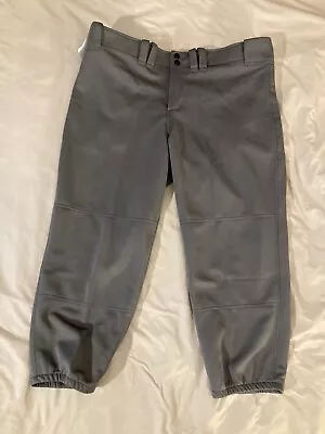 Mizuno Softball Pants Women’s 2XL Gray Elastic Bottom Reinforced Knee NWT • $15.99