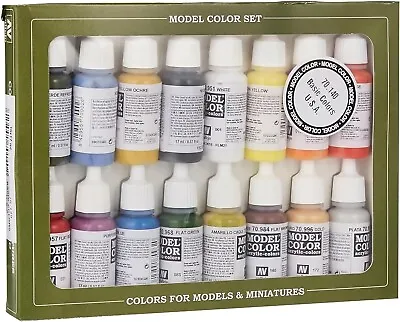 Vallejo 70140 - Vallejo Model Colour Basic Colors Usa Acrylic Paint Set - 16 X • £35.79