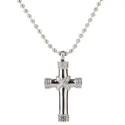 £7.93 • Buy 1x Cross Stainless Cremation Urn Pendant Necklace Ashes Keepsake Ashes Stash