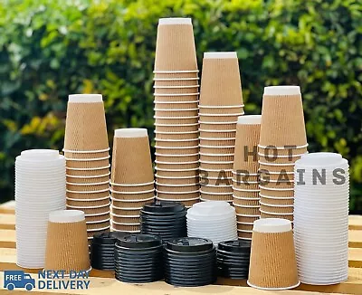 Disposable Coffee Cups Paper Cups Kraft Cups For Hot Drinks Triple Layer Cups • £134.99