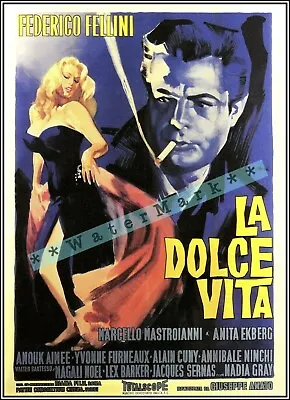 La Dolce Vita 1960 Italian Film Drama Comedy Vintage Poster Print Retro Movie • $21.58