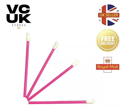 100 Pink Disposable Lip Brush Eyelash Lash Mascara Applicator Lipstick Wands • £0.99