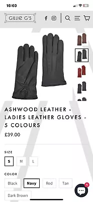 Ashwood Leather Gloves Women S/m • £8.99