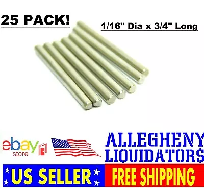 (25 PACK!) Stainless Steel Dowel Pins 1/16  Dia X 3/4  Long FREE SHIPPING! NH • $9.99