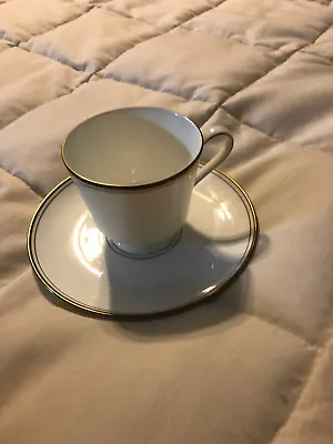 Vintage Japan Mikasa Bone China Wheaton 102 Gold Trim Saucer Plate & Tea Cup • $21.14