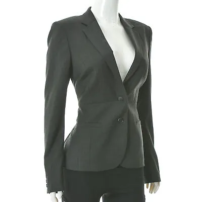 £54.17 • Buy Tiger Of Sweden Women's Peplum Blazer Formal Suit Jacket Wool Dark Grey Size 36