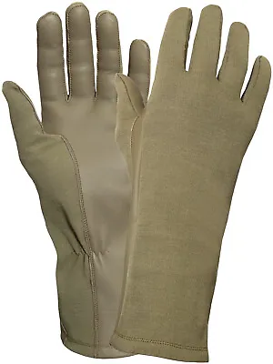 Tactical Leather Flight Gloves Flyers Military Heat & Flame Resistant AF Pilots • $32.99