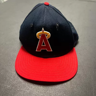Vintage California Angels Anaheim New Era Hat Pro Model MLB Snapback Wool • $27