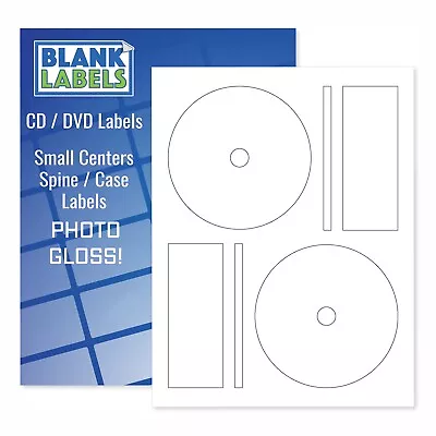 100 GLOSSY Laser Labels! -Fits Full Face Memorex - 50 Sheets! CD DVD Gloss • $19.99