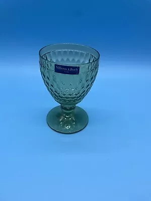 Villeroy & Boch:   Coloured Boston  GREEN Goblet New With Tags Retired & Rare • $35