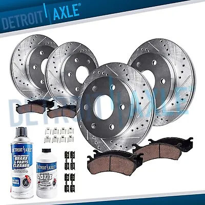 Front & Rear Drilled Rotors Ceramic Brake Pads For 2012 - 2020 Ford F-150 6 LUGS • $292.58