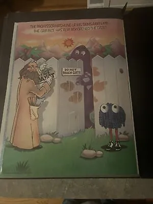 Vintage 1976 McDonald's Poster The Professor & Grimace 'do Not Touch The Gate' • $20