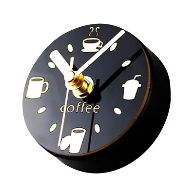 Portable Magnet Wall Clock Fridge Magnet Coffee Pattern Home Decoration Clock    • $23.74