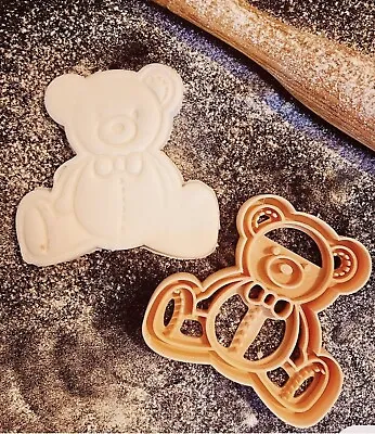 Teddy Baby Shower Love Cute Cookie Cutter Embosser Fondant Icing 3d Printed 8cm • £4.99