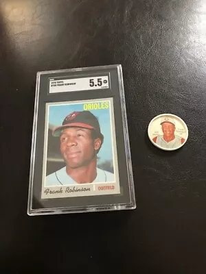 Frank Robinson 1970 SGC Graded & 1962 Salada Tea Coin • $50