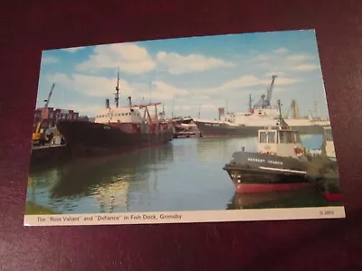 £2.99 • Buy Postcard The  Ross Valiant  And  Defiance  In Fish Dock, Grimsby  Unposted