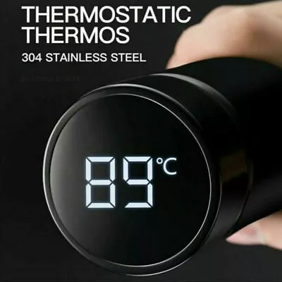 $10.99 • Buy 500ML Vacuum Sealed Steel Thermos Insulated Coffee Cup Travel Mug LED Display US