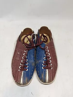 VTG Used Dynamic Rental Bowling Shoes Mens 6 Blue Red • $24.99