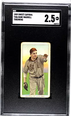 1909 Sweet Caporal (T206) Rube Waddell # Throwing SGC 2.5 • $575