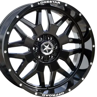 22  Gloss Black Lonestar Renegade Wheels 22x10 6x135 -25mm Ford F150 Expedition • $1439