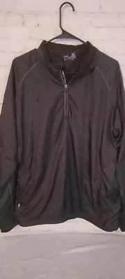 MIZUNO PRO Golf Windbreaker Jacket Athletic Sport Packable Black - Mens XL • $15.90