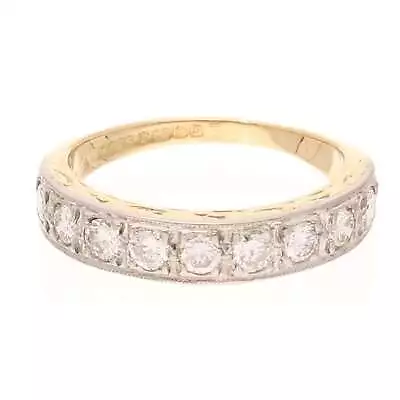 $2742.39 • Buy Vintage 18Carat Yellow Gold & Platinum 1.00ct Diamond Eternity Ring (Size J 1/2)