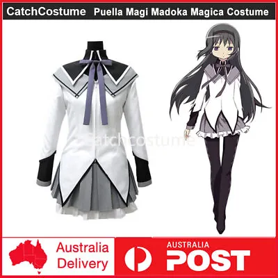 Anime Puella Magi Madoka Magica Akemi Homura Cosplay Costume Uniform Party Dress • $18.33