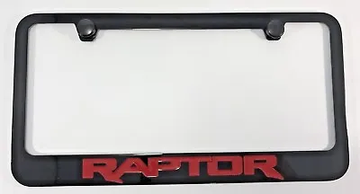 $32.95 • Buy Ford SVT Raptor Pickup Truck Black Red Engraved License Plate Frame