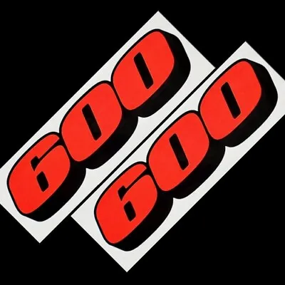 600 Neon Red Decals Sticker GSXR Katana GSX F R S Set Of Two Fluorescent 06 07 • $6.99