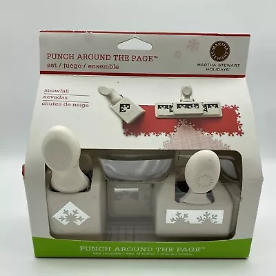 Martha Stewart Punch Around The Page Snowfall Snowflake Border Set Winter • $29.99