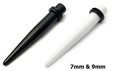 7mm & 9mm Acrylic Ear Stretching Tapers Stretcher Expander Spike Flesh Plug • £3.60