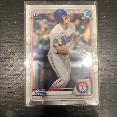 Justin Foscue 2020 Bowman Draft Chrome BD-124 Rangers 1st Rookie Prospect RC • $6.99