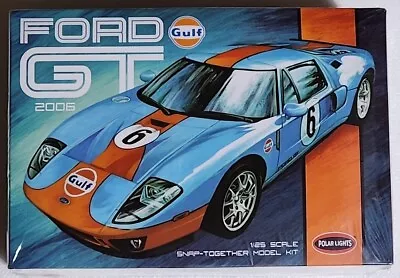 Polar Lights  Gulf  2006 Ford GT 1:25 Scale Snap-Together Model Car Kit 955 • $24.99