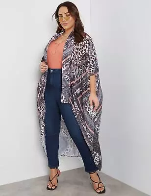 $28.77 • Buy Beme Extended Sleeve Long Line Placement Kaftan Womens Plus Size M/L Clothing