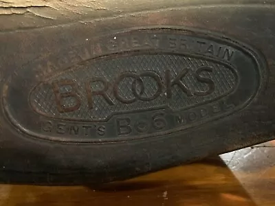 Vintage Brooks B66 Brown Leather Sprung Seat Saddle Dual Black Rails Springs • $75