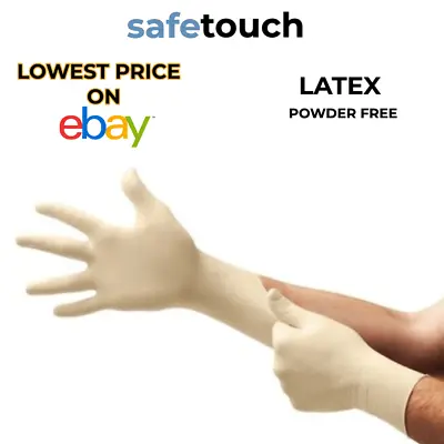 Latex Gloves Disposable Surgical Gloves Powder Free Natural White • £7.99