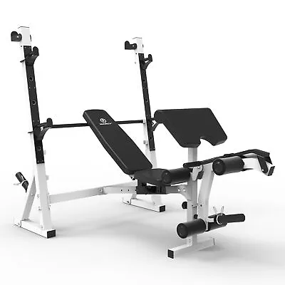 Marcy Olympic Weight Bench Home Gym Exercise Equipment Workout Machine White • $299.99