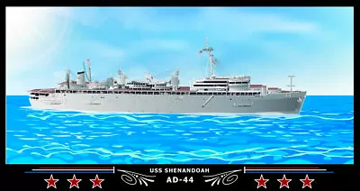 Navy Emporium USS Shenandoah AD-44 Art Print • $53.99