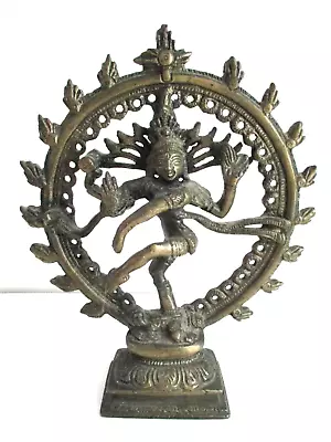 Vintage Shiva Hindu God Brass Statue Figurine • $29.75