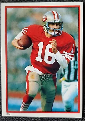 1985 Joe Montana San Francisco 49ers NFL Topps Sticker #210 NCAA Notre Dame • $29