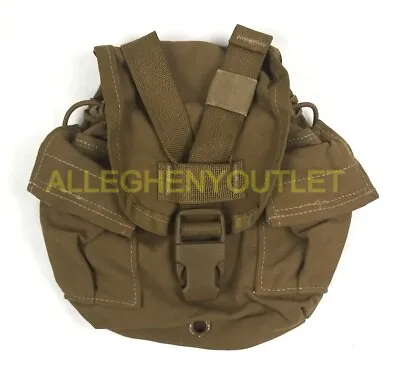 US Military USMC 1 QT MOLLE Coyote Brown CANTEEN COVER Carrier Utility Pouch VGC • $15.90