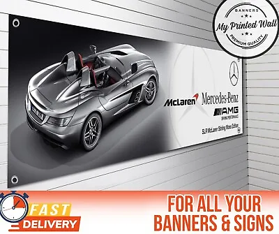 McLaren Mercedes SLR Stirling Moss Banner For WORKSHOP Garage SIGN Showroom • $20.84
