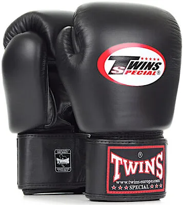 TWINS Boxing Gloves BGVL3 Black Kickboxing Muay Thai Boxing 10 12 14 16 Oz... • $156.90