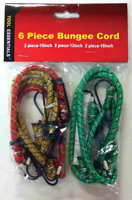 Tool Essentials 6pc Mini 10  12  & 18  Bungee Cord Set • $7.61