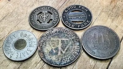 5 Vintage Transit Transportation Token Coins Queensboro Triboro Miami WC GSP • $34.95