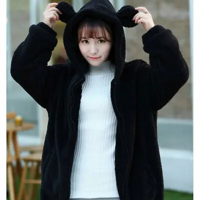 £22.99 • Buy Bear Hoodie Ears Japanese Korean Sweatshirt Jacket Clothing Cute Sweet Harajuku
