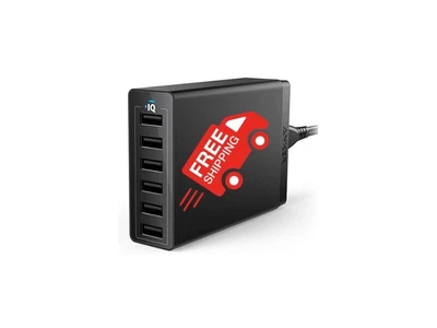 $49.80 • Buy Anker 60W 6-Port USB Wall Charger, Powerport 6 For IPhone X/ 8/7 / 6S / Plus, IP