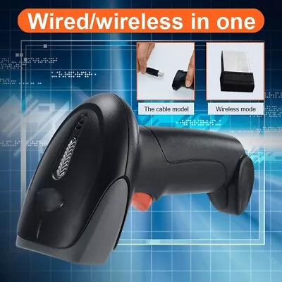 2.4G Wireless Handheld Barcode Scanner 2D QR Code Reader Codes QR Date Matrix • $59.99